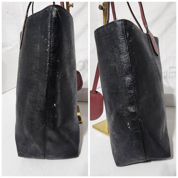 Authentic Gucci Supreme Leather Tote Bag Black/Pink - Picture 14 of 16